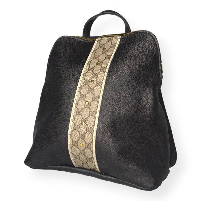 Upcycled Gucci Backpack in Black Leather