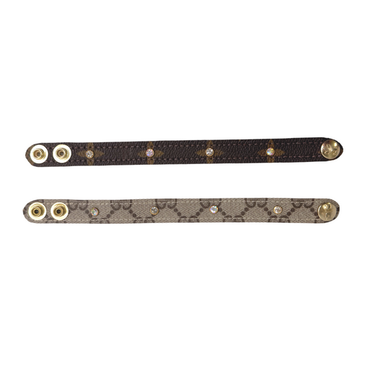 LuxAdorn Bracelet In Upcycled LV, GG
