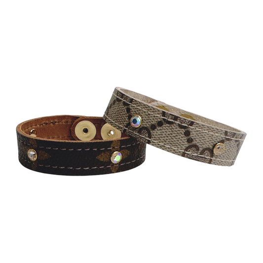 LuxAdorn Bracelet In Upcycled LV, GG