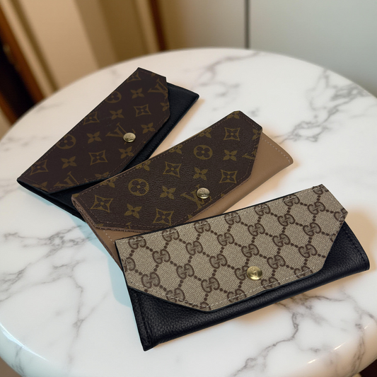 Gia Wallet In Leather | Upcycled Gucci & LV