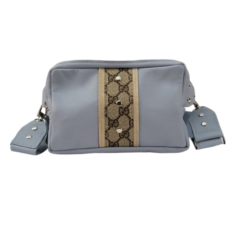 Bella Belt Bag In Chambray Leather | Upcycled GG