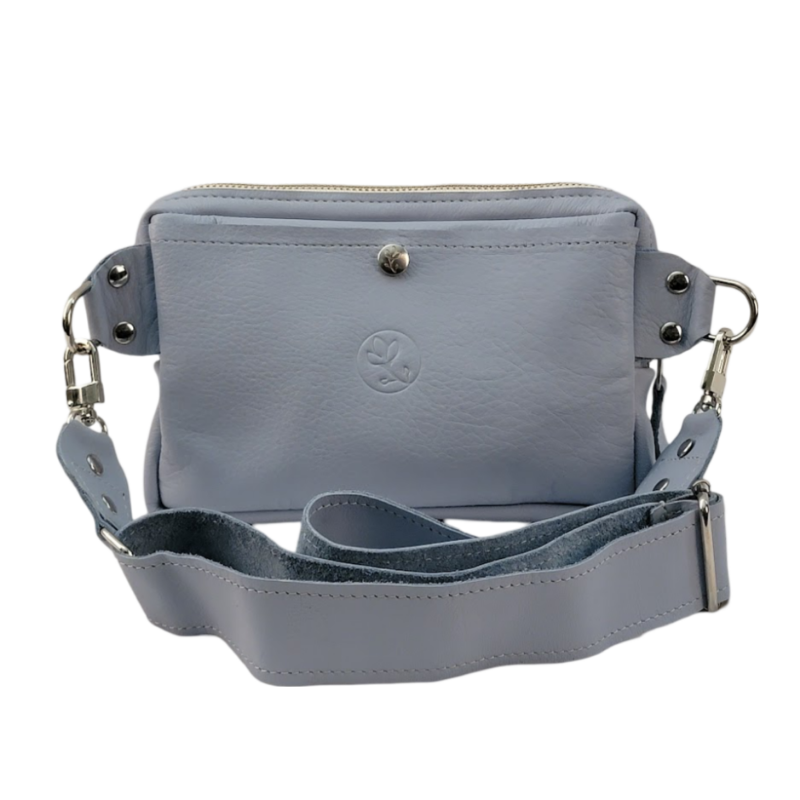 Bella Belt Bag In Chambray Leather | Upcycled GG