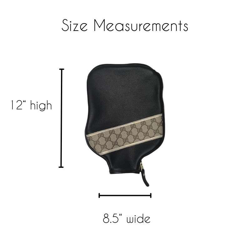 Posh Paddle Cover For Pickleball In Leather | Upcycled LV, GG