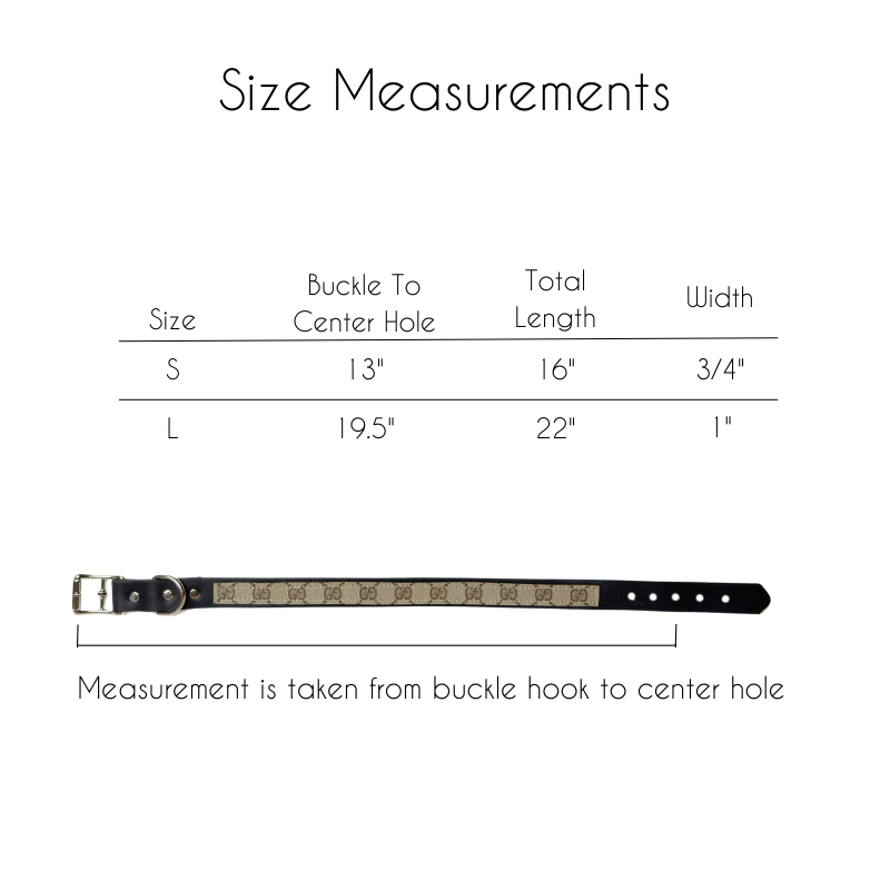 Posh Pet Collar | Upcycled Gucci & Leather