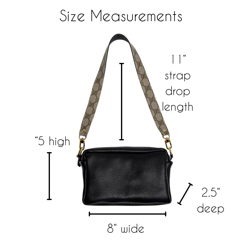 Val Shoulder Bag In Black Leather | Upcycled Gucci