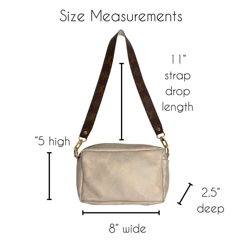 Val Shoulder Bag In Stone Leather | Upcycled LV