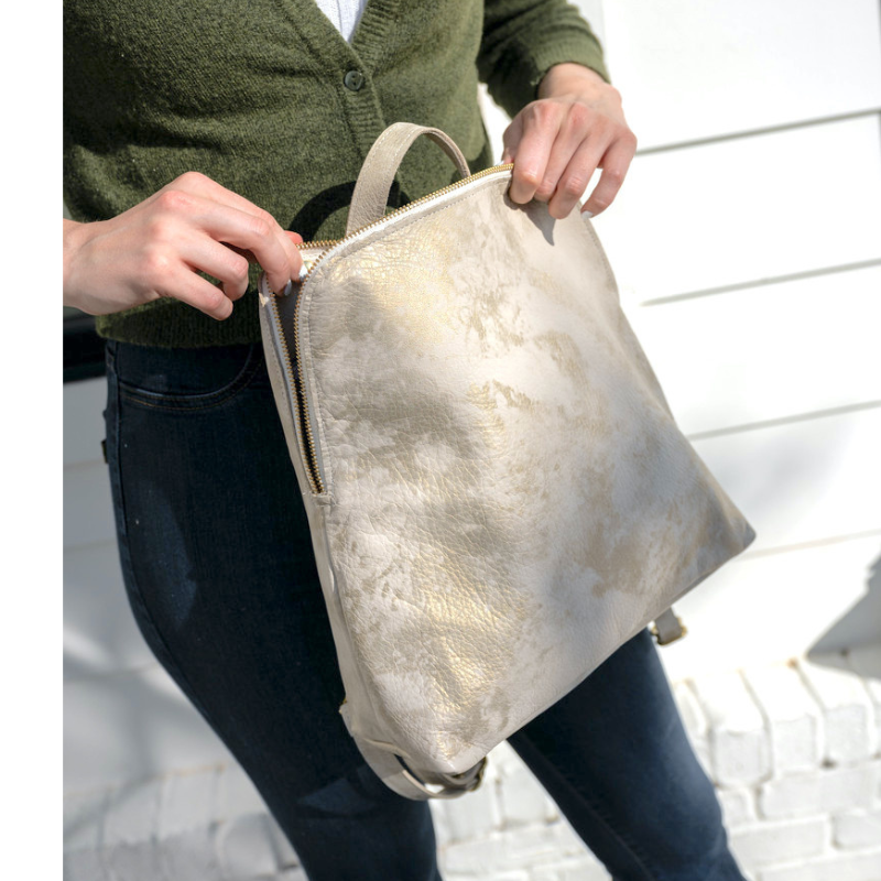 Phyllis nubuck frame convertible top backpack