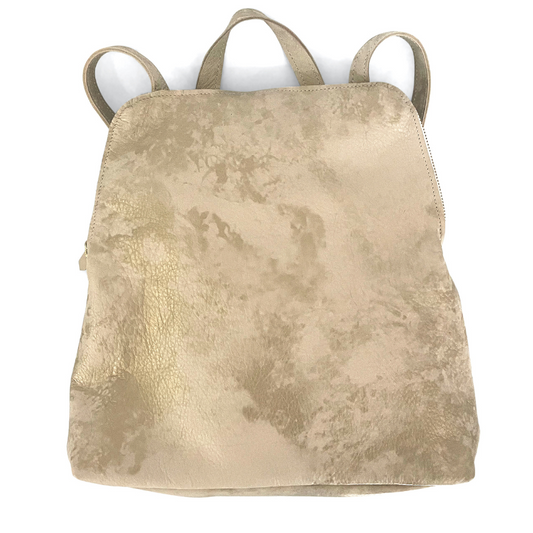 Riley Backpack In Stone Leather (Pre Made)