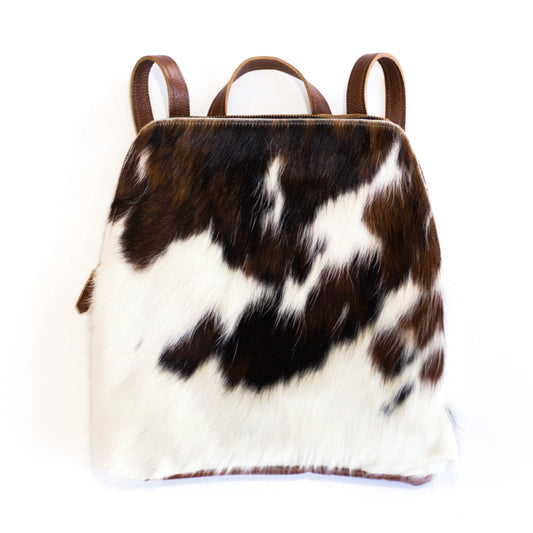 Riley Backpack - Brown+White