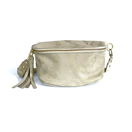 Britt Belt Bag In Stone Leather