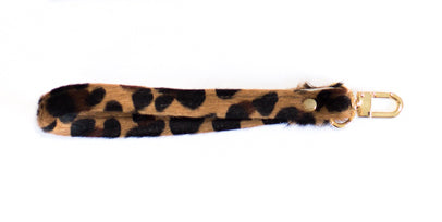 Wrist Strap Key Fob In Leather, Hair on Hide(Pre Made)
