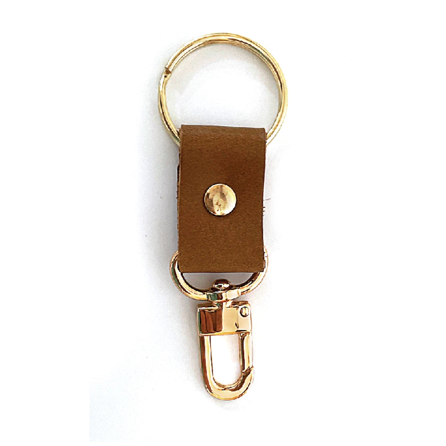 Designer Leather Cowhide Keychain With Old Flower Pattern For