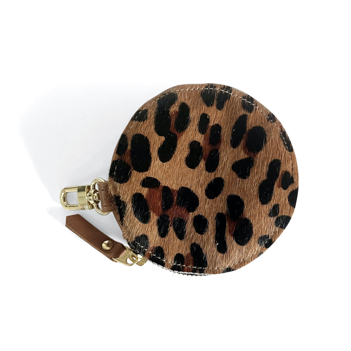 Betty Circle Pouch In Leather (Pre Made)
