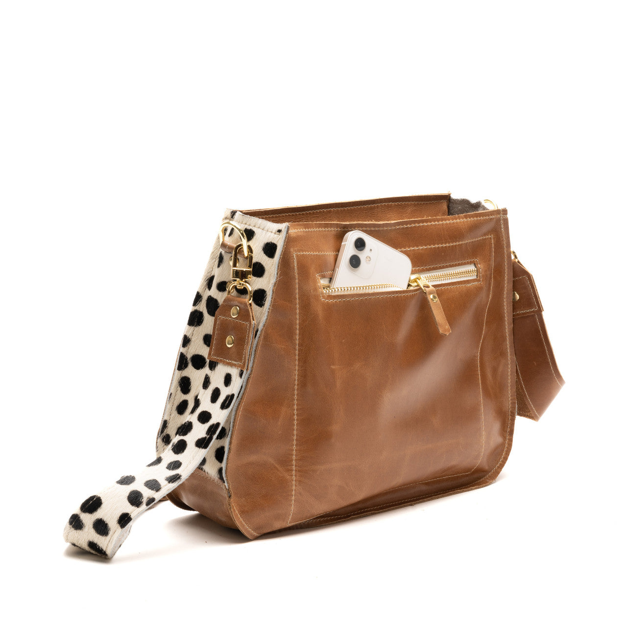 White Cheetah & Cowhide LV Purse