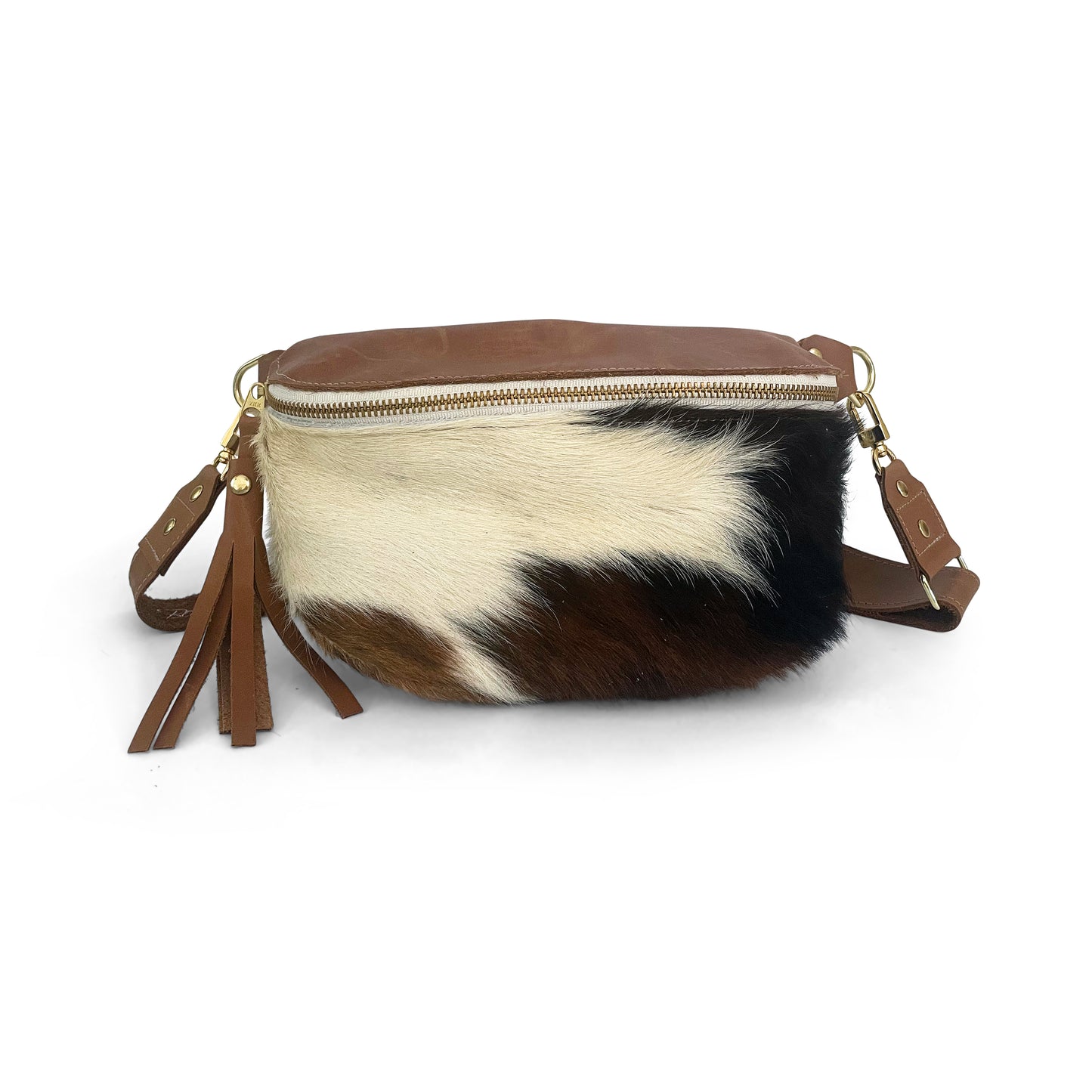 Britt Sling Bag | Brown+White