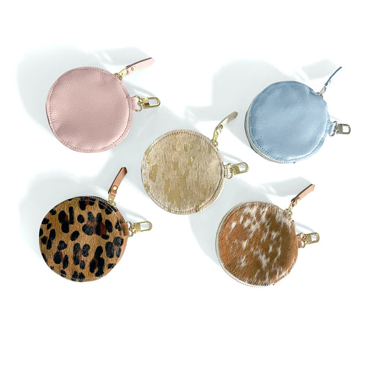 Betty Circle Pouch In Leather (Pre Made)