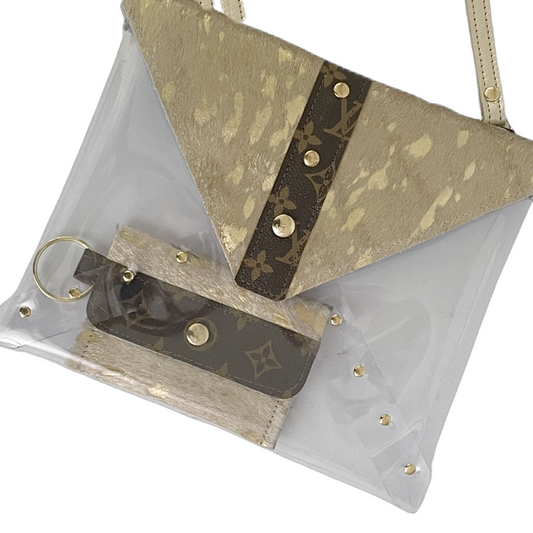 Game Time In Gold, Platinum Leather | Upcycled LV
