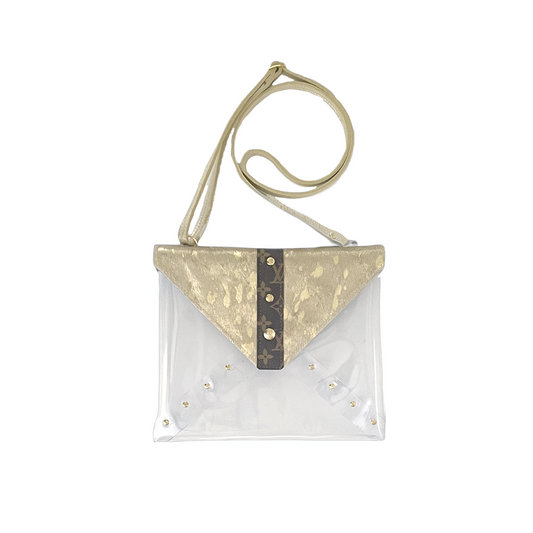 Game Time In Gold, Platinum Leather | Upcycled LV