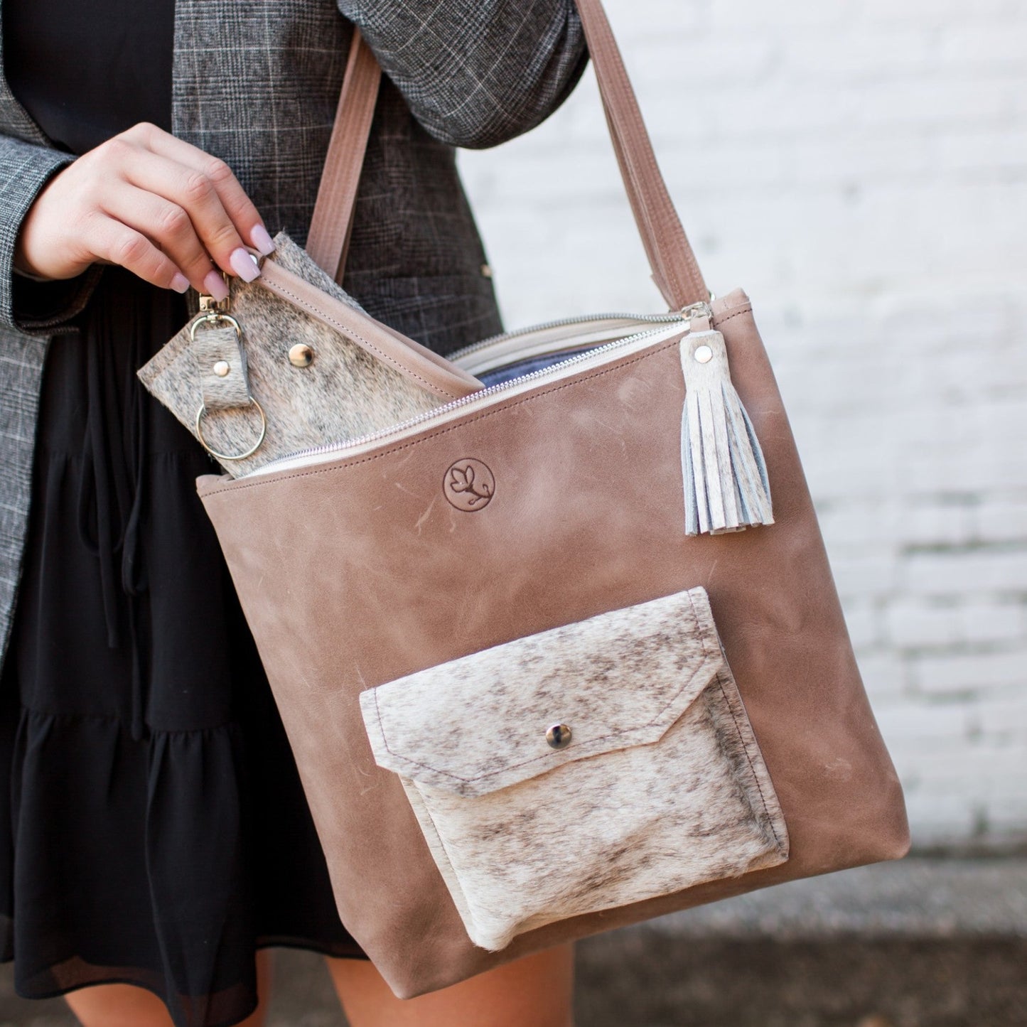 Becka Backpack Purse - Brindle